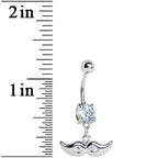 Crystalline Gem Mustache Belly Ring