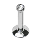 14G 5/16 Internally Threaded 2.5mm Gem Ball Labret