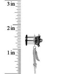 Midnight Gem Rose Flower Angel Wing Dangle Plug Sizes 6mm to 12mm