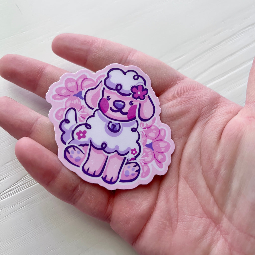 Cherry Blossom Puppy ~ Sticker