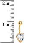 Crystalline Gem Gold Plated Belly Ring