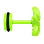 Green Neon Enamel Swirling Star Cheater Plug