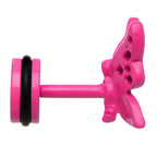 Pink Neon Enamel Floating Butterfly Cheater Plug
