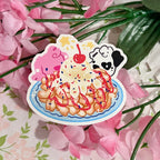 Funnel Cake Puppies ~ Sticker