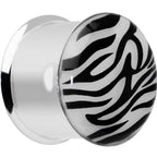 5/8 Stainless Steel Purple Tiger Print Solar Activated Saddle Plug