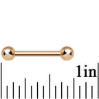 14G 1/2 Rose Gold Plated Straight Barbell