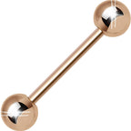 14G 5/8 Rose Gold Plated Straight Barbell
