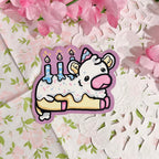 Icing the Birthday Cake Cow ~ Sticker