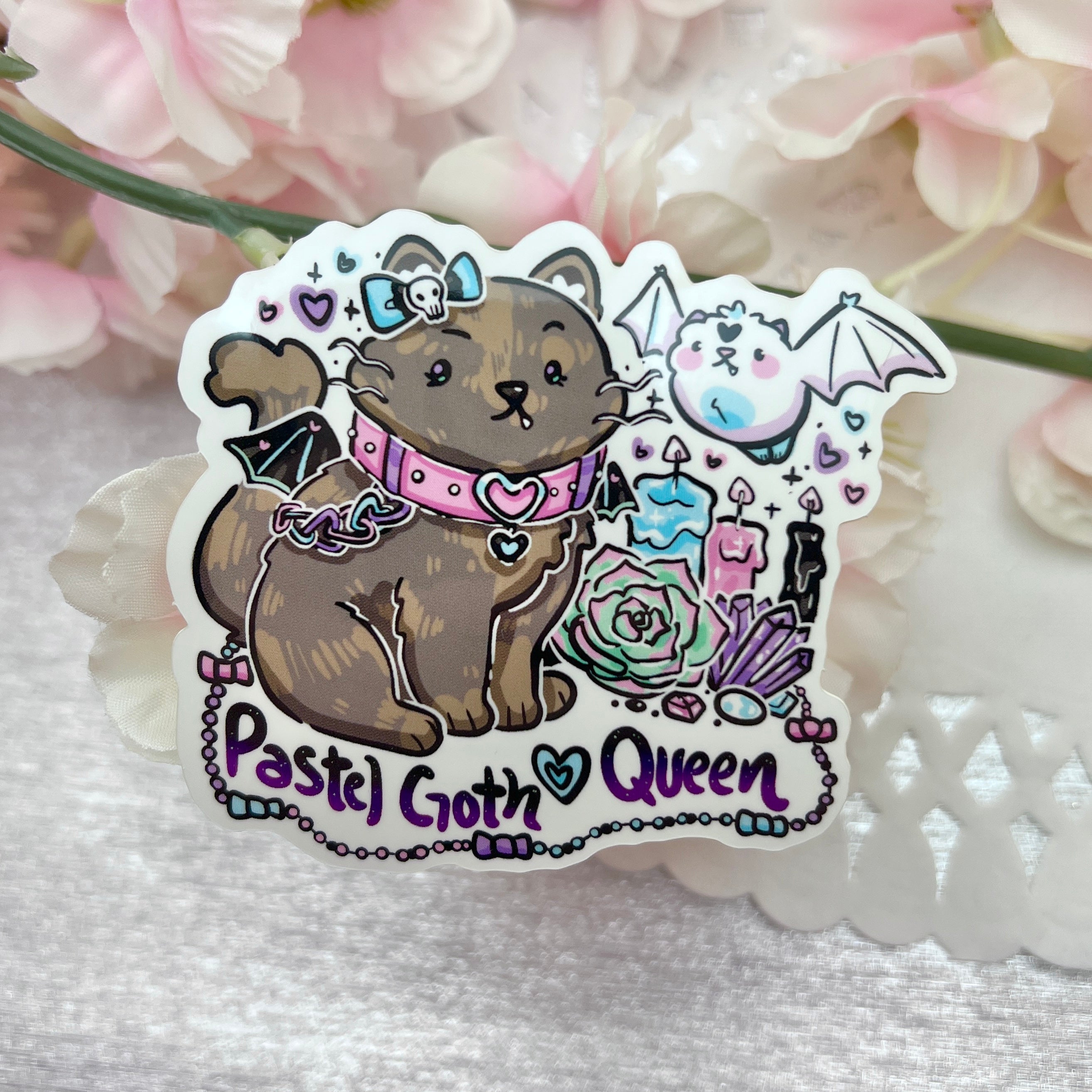 Pastel Goth Queen Dilute Tortie ~ Sticker