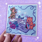 Penpal Kitties ~ Shimmer Print