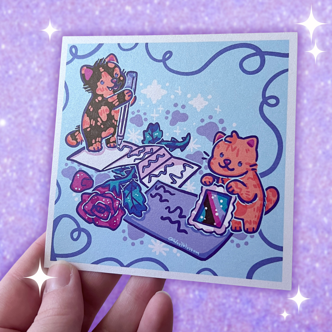 Penpal Kitties ~ Shimmer Print