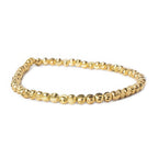 4mm 22kt Gold Plated Brass Wavy Groove Rounds 8 inch 52 beads