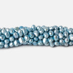4mm Blue Baroque Freshwater Pearl Beads, 14 inch
