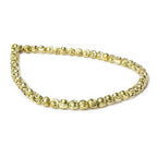 4mm Brass Fluted Round Beads 8 inch 55 beads