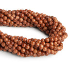 4mm Goldstone Plain Rounds 14 inch 85 beads