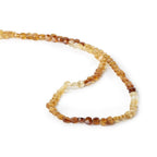 4mm Hessonite Garnet Faceted Coin Beads, 14 inch 90 beads