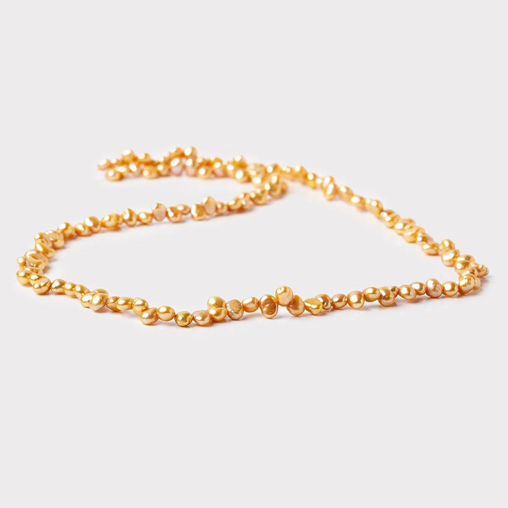 4mm Pale Gold Baroque Pearls, 15 inch