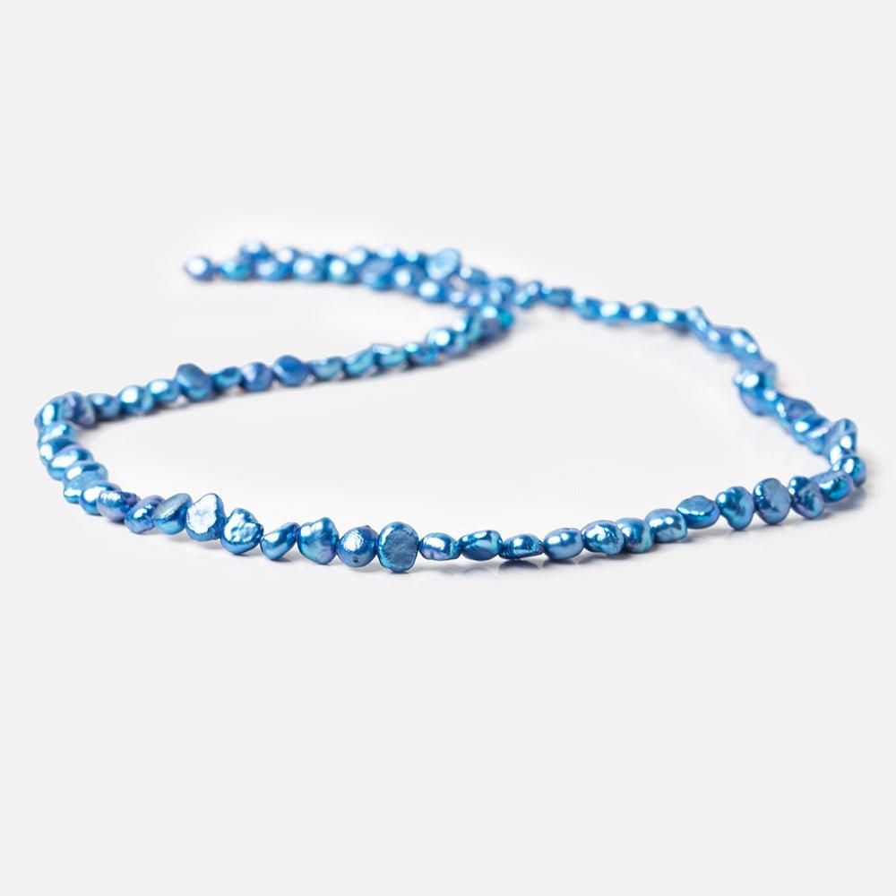 4-5mm Royal Blue Baroque Freshwater Pearls, 14 inch 85pcs