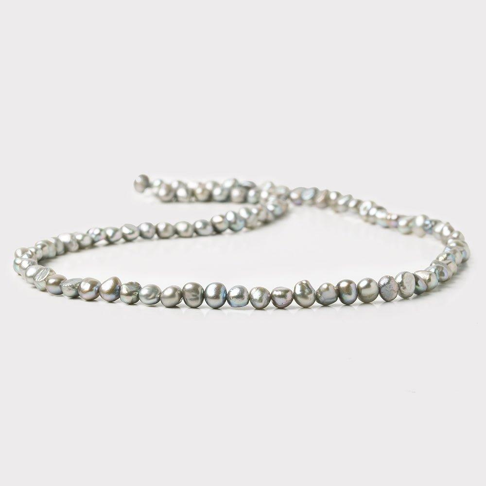 4mm Silver Baroque Freshwater Pearls, 15 inch