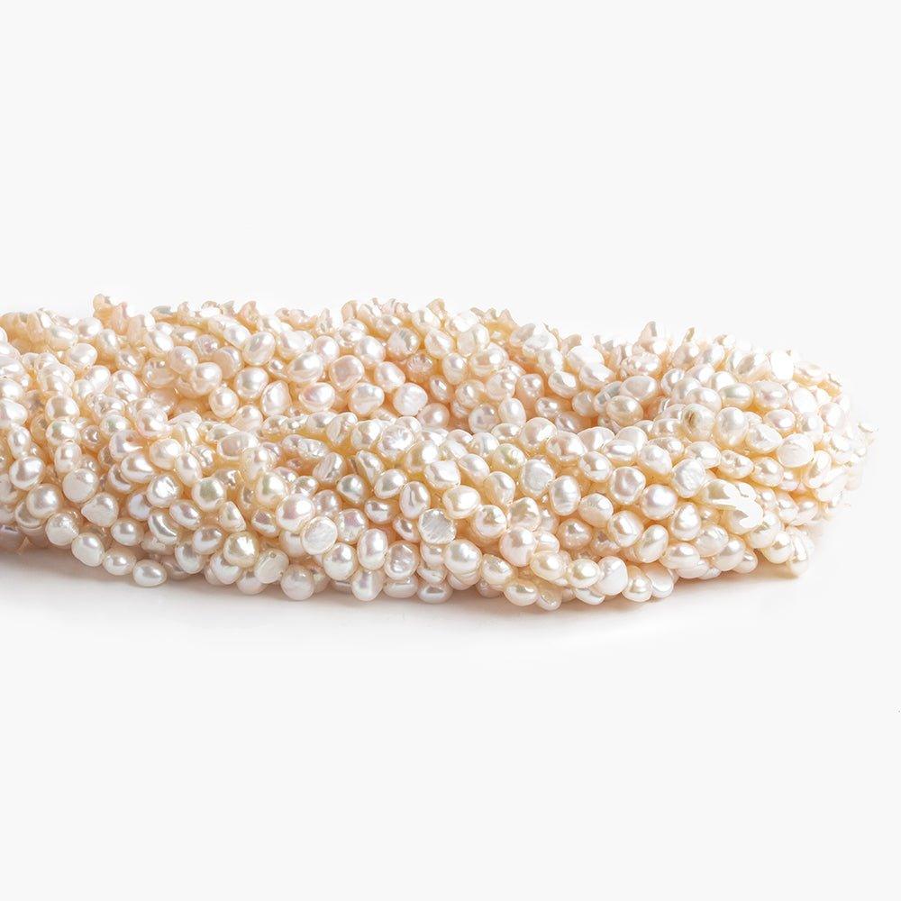 4x4.5mm Off White Baroque Freshwater Pearls 16 inch 94 pieces