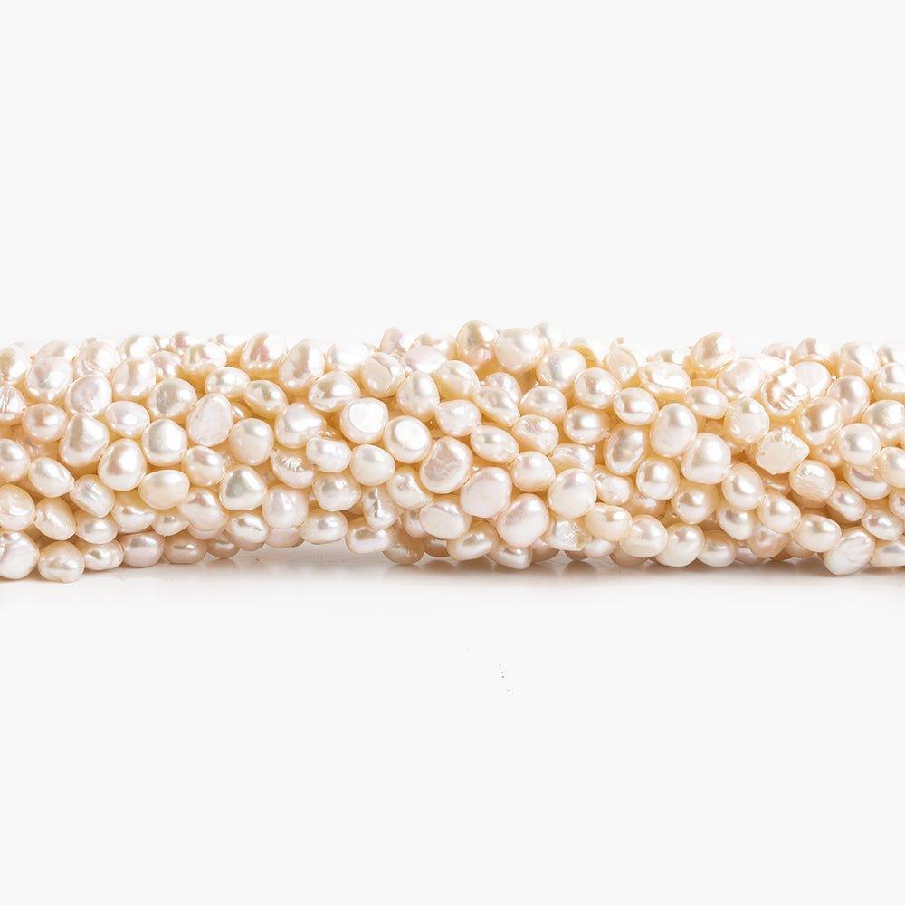 4x4.5mm Off White Baroque Freshwater Pearls 16 inch 94 pieces