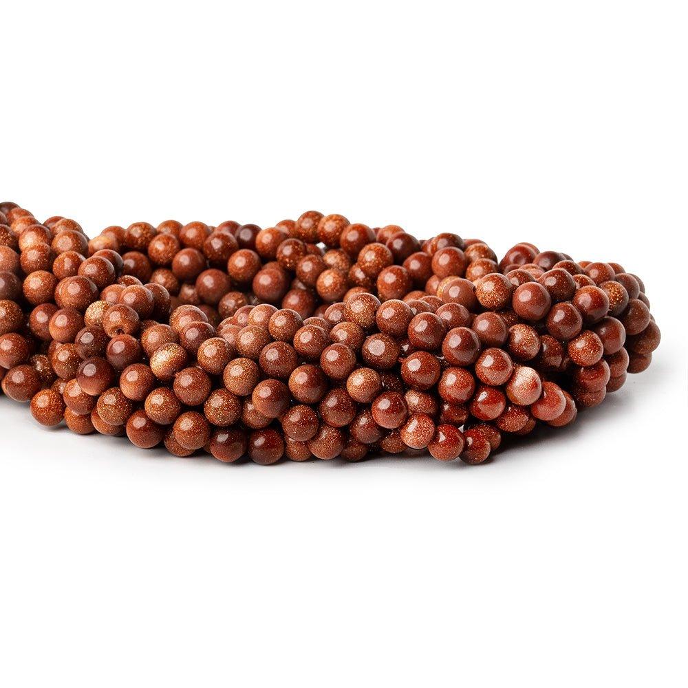 4.5mm Goldstone Plain Rounds 14 inch 78 beads