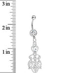 Clear Gem Elegant Equality Dangle Belly Ring