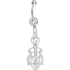 Clear Gem Elegant Equality Dangle Belly Ring