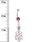 Pink Gem Elegant Equality Dangle Belly Ring