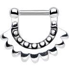 16G 1/4 Stainless Steel Aztec Moon Septum Clicker