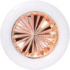 White Acrylic Pink Flashy Tire Rim Saddle Plug 2G to 20mm