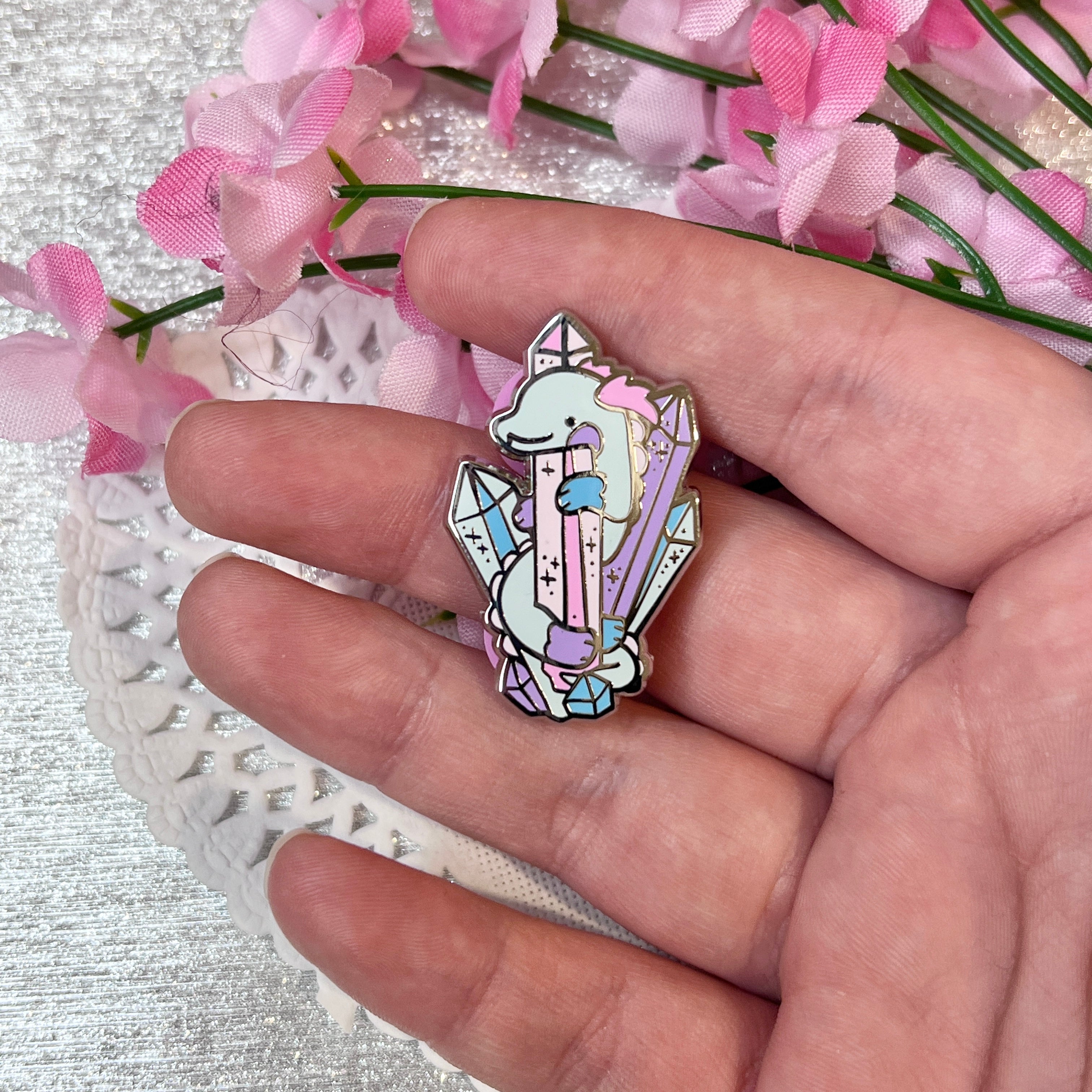Jewel the Crystal Dragon ~ Enamel Pin