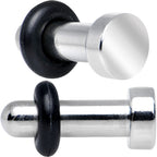 8G Stainless Steel Single Flare Flat Top Plug
