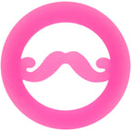 5/8 Pink Silicone Dapper Mustache Tunnel Plug