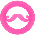 1/2 Pink Silicone Dapper Mustache Tunnel Plug