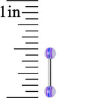 18G Acrylic Purple Pinstripe Acrylic Straight Barbell Eyebrow Ring