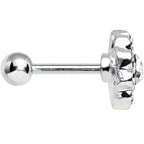 18G Clear CZ Sparkling Flower Cartilage Tragus Earring