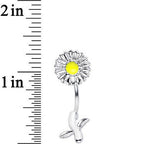 Stainless Steel Summer Daisy Flower Belly Ring