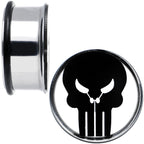 7/8 Licensed The Punisher Single Flare Steel Tunnel Plugs Set