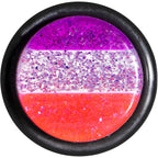 9/16 Multi Pink Acrylic Perfectly Rosy Glitter Single Flare Plug