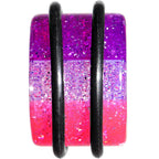 9/16 Multi Pink Acrylic Perfectly Rosy Glitter Single Flare Plug