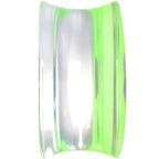 18mm Clear Green Acrylic Lucky Clover Saddle Plug