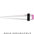 0G Clear Pink Acrylic Set Sail Nautical Anchor Taper