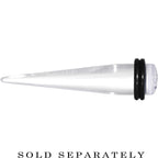 00G Clear White Acrylic Set Sail Nautical Anchor Taper