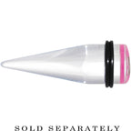 5/8 Clear Pink Acrylic Set Sail Nautical Anchor Taper