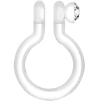 Clear Gem Clear Bioplast Clip On Non-Pierced Fake Nose Ring Hoop
