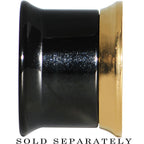 1/2 Black and Gold IP Gleaming Screw Fit Tunnel