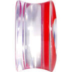 18mm Clear Red Acrylic Adoring Heart Saddle Plug