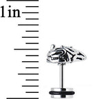 Pink Gem Stainless Steel Have a Heart Cheater Plug