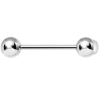 Pure as Snow White Faux Opal Barbell Tongue Ring